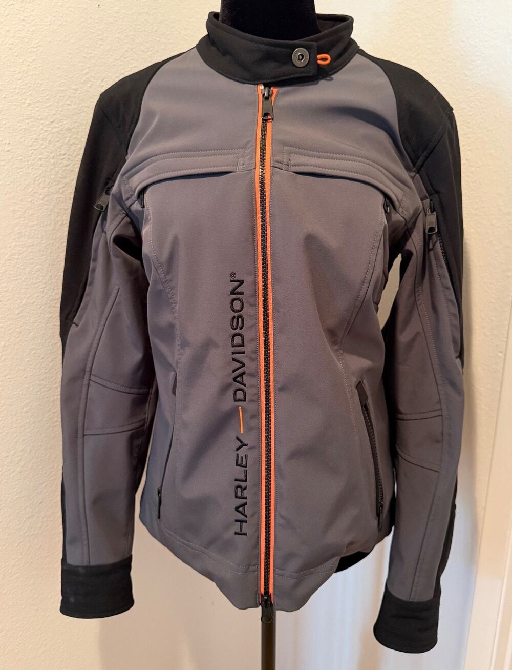 Harley Davidson Grey New Horizon Windproof Soft-shell Women’s Motorcycle Jacket